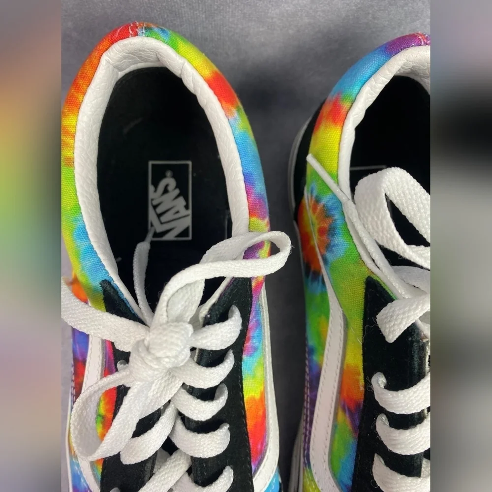 Vans Kids Old‎ Skool Rainbow Tie Dye Juniors Size 6